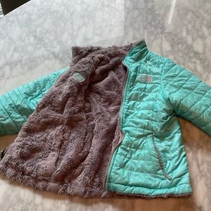 Youth girls North Face reversible jacket - 6X